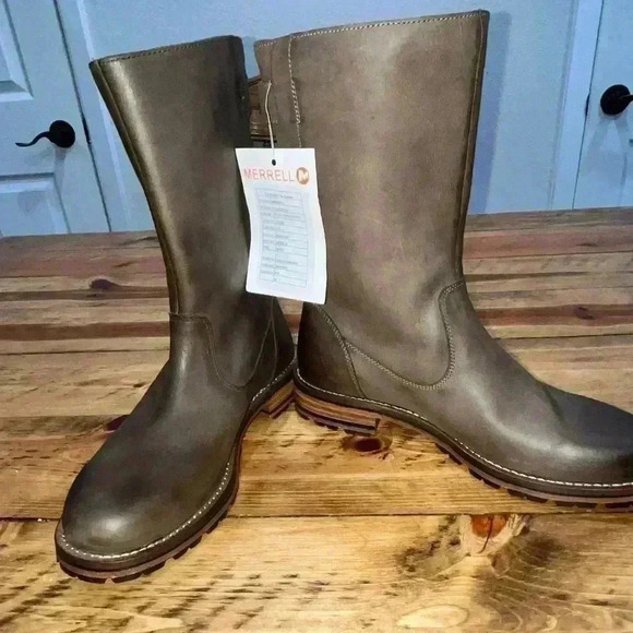 Merrell Wayfarer Raw Leather pull on boots Sample- new with sample tags attached - Picture 8 of 16